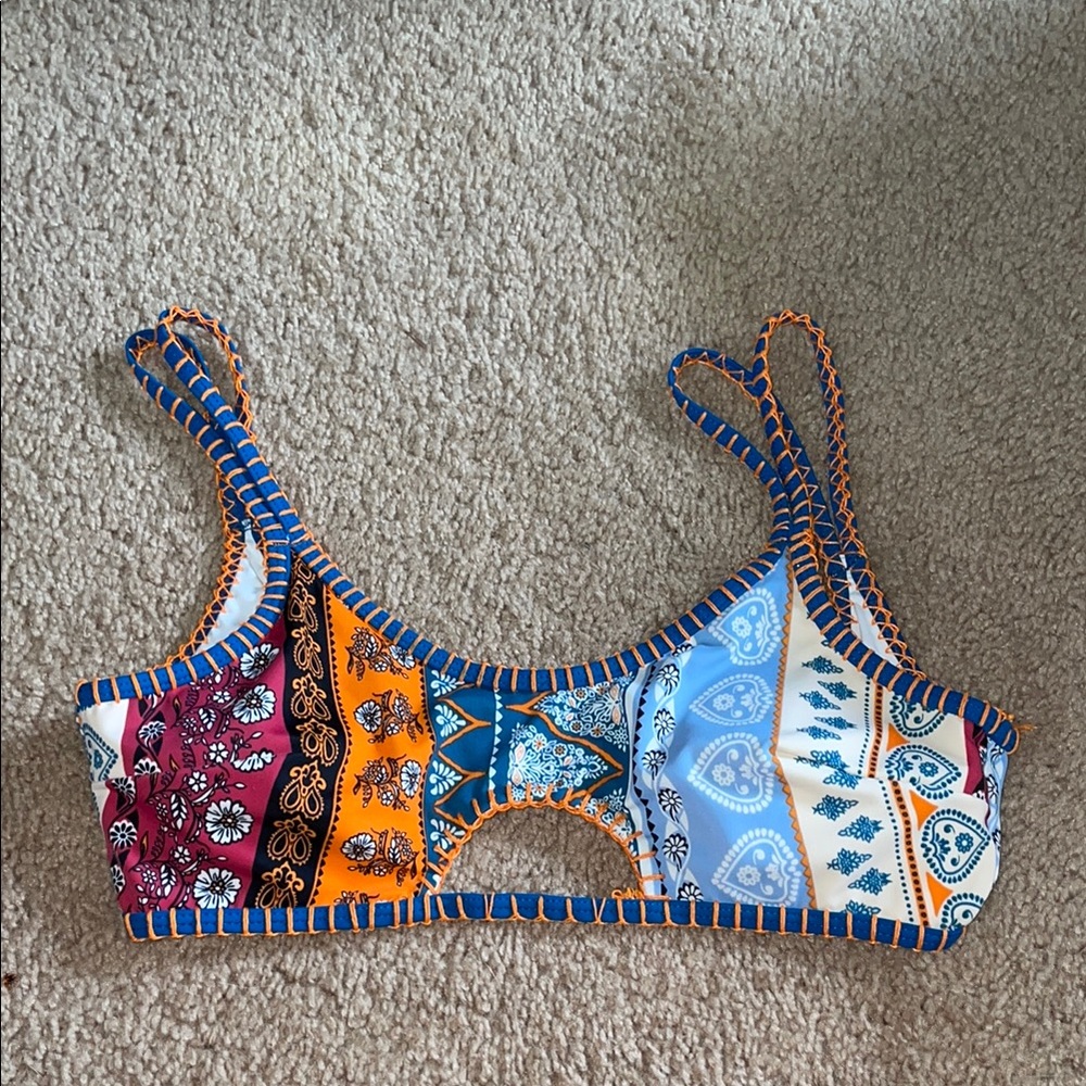 Colorful Patchwork Women's Top size small Aztec top western